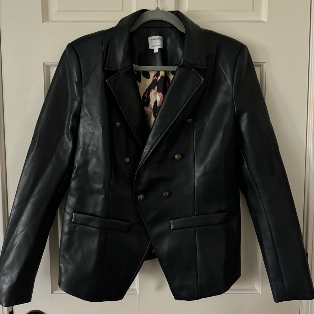 Amaryllis x Ashlee Nichols Faux Leather Blazer